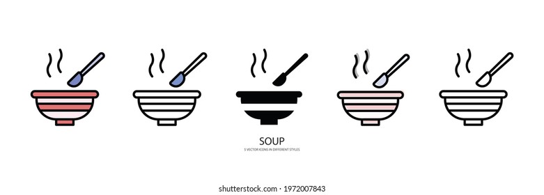 creamy soup vector type icon