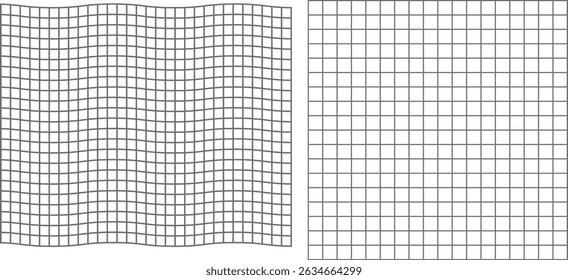  Creamy Square Grid Paper Background – Seamless Vintage Checkered Vector Texture.