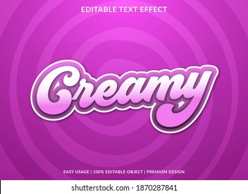 creamy text effect with bold style use for business brand and logo 