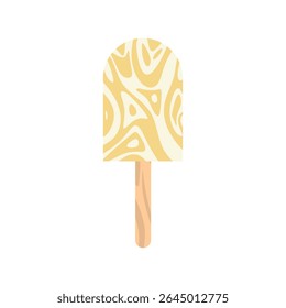 Sorvete de baunilha cremoso com um elegante padrão redemoinho, perfeito para temas clássicos de sobremesa, promoções doces ou gráficos de verão deliciosos. Um favorito atemporal