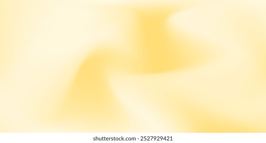 Creamy Yellow Gradient Background, Abstract Soft Texture. Vector Wave Gradation Pattern