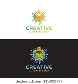 Crearive media technology logo design vector