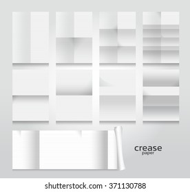 crease paper. White paper