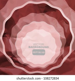 Creased colorful paper background.Vector design.