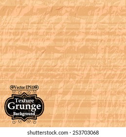 Creased Paper Background Texture .  Vector Illustration .