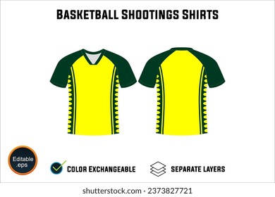 Creat Editable vector mockup artwork and sketch templates for custom designs of basketball shirt front and back, team club jersey, Design Your own men's sport kit with a white background.