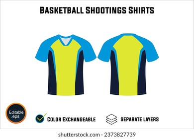 Creat Editable vector mockup artwork and sketch templates for custom designs of basketball shirt front and back, team club jersey, Design Your own men's sport kit with a white background.