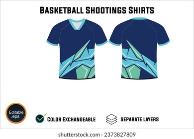 Creat Editable vector mockup artwork and sketch templates for custom designs of basketball shirt front and back, team club jersey, Design Your own men's sport kit with a white background.