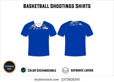 Creat Editable vector mockup artwork and sketch templates for custom designs of basketball shirt front and back, team club jersey, Design Your own men's sport kit with a white background.