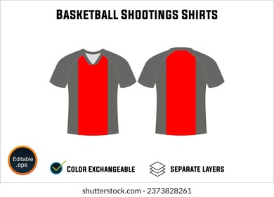 Creat Editable vector mockup artwork and sketch templates for custom designs of basketball shirt front and back, team club jersey, Design Your own men's sport kit with a white background.