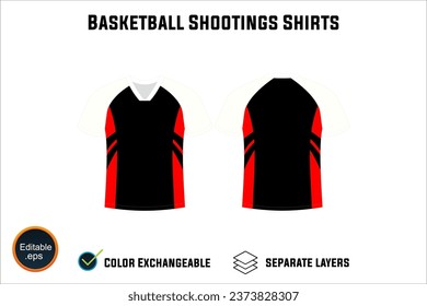Creat Editable vector mockup artwork and sketch templates for custom designs of basketball shirt front and back, team club jersey, Design Your own men's sport kit with a white background.