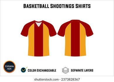 Creat Editable vector mockup artwork and sketch templates for custom designs of basketball shirt front and back, team club jersey, Design Your own men's sport kit with a white background.