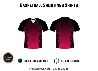 Creat Editable vector mockup artwork and sketch templates for custom designs of basketball shirt front and back, team club jersey, Design Your own men's sport kit with a white background.