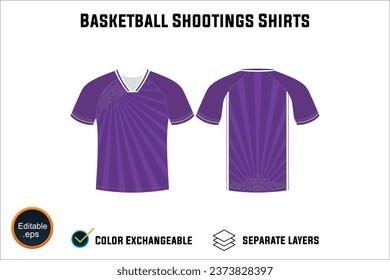 Creat Editable vector mockup artwork and sketch templates for custom designs of basketball shirt front and back, team club jersey, Design Your own men's sport kit with a white background.