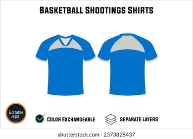 Creat Editable vector mockup artwork and sketch templates for custom designs of basketball shirt front and back, team club jersey, Design Your own men's sport kit with a white background.