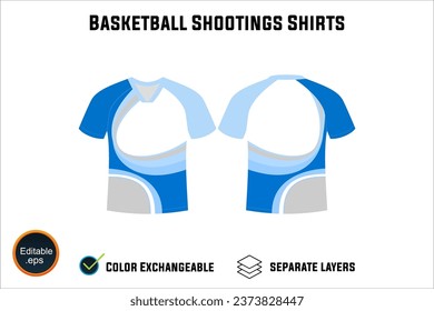 Creat Editable vector mockup artwork and sketch templates for custom designs of basketball shirt front and back, team club jersey, Design Your own men's sport kit with a white background.