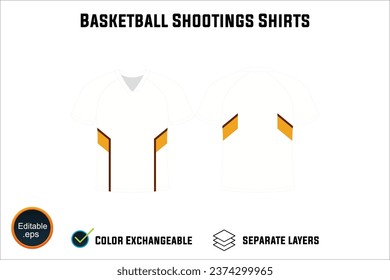 Creat Editable vector mockup artwork and sketch templates for custom designs of basketball shirt front and back, team club jersey, Design Your own men's sport kit with a white background.