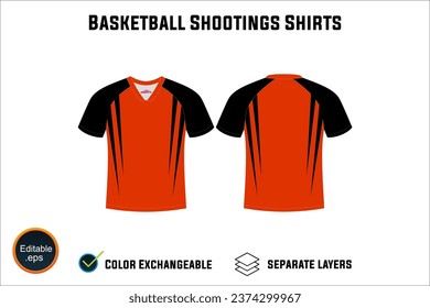 Creat Editable vector mockup artwork and sketch templates for custom designs of basketball shirt front and back, team club jersey, Design Your own men's sport kit with a white background.