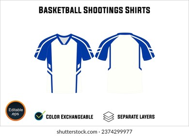 Creat Editable vector mockup artwork and sketch templates for custom designs of basketball shirt front and back, team club jersey, Design Your own men's sport kit with a white background.