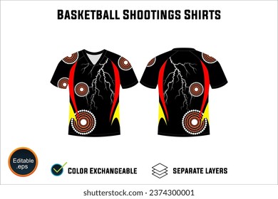 Creat Editable vector mockup artwork and sketch templates for custom designs of basketball shirt front and back, team club jersey, Design Your own men's sport kit with a white background.