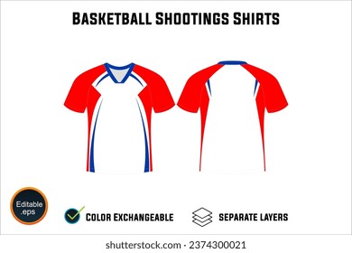 Creat Editable vector mockup artwork and sketch templates for custom designs of basketball shirt front and back, team club jersey, Design Your own men's sport kit with a white background.