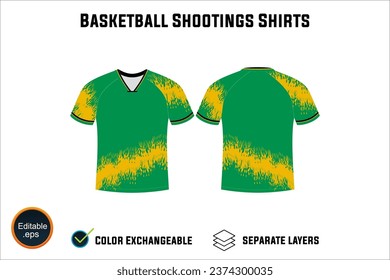 Creat Editable vector mockup artwork and sketch templates for custom designs of basketball shirt front and back, team club jersey, Design Your own men's sport kit with a white background.