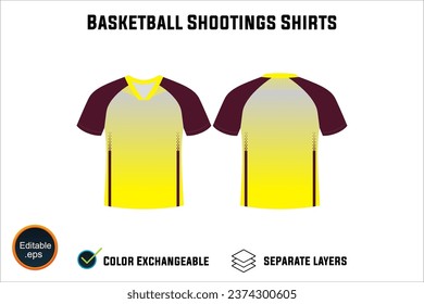Creat Editable vector mockup artwork and sketch templates for custom designs of basketball shirt front and back, team club jersey, Design Your own men's sport kit with a white background.