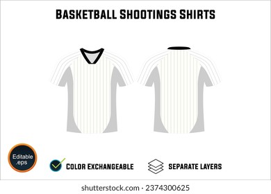 Creat Editable vector mockup artwork and sketch templates for custom designs of basketball shirt front and back, team club jersey, Design Your own men's sport kit with a white background.