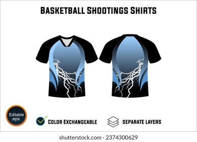 Creat Editable vector mockup artwork and sketch templates for custom designs of basketball shirt front and back, team club jersey, Design Your own men's sport kit with a white background.