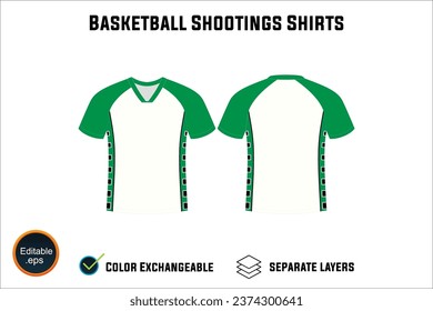 Creat Editable vector mockup artwork and sketch templates for custom designs of basketball shirt front and back, team club jersey, Design Your own men's sport kit with a white background.