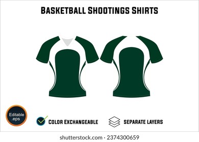 Creat Editable vector mockup artwork and sketch templates for custom designs of basketball shirt front and back, team club jersey, Design Your own men's sport kit with a white background.