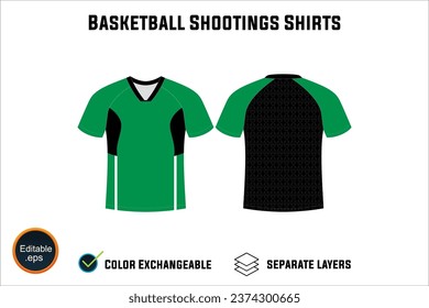 Creat Editable vector mockup artwork and sketch templates for custom designs of basketball shirt front and back, team club jersey, Design Your own men's sport kit with a white background.