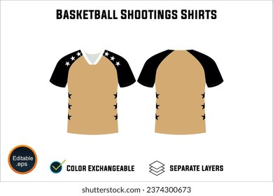 Creat Editable vector mockup artwork and sketch templates for custom designs of basketball shirt front and back, team club jersey, Design Your own men's sport kit with a white background.