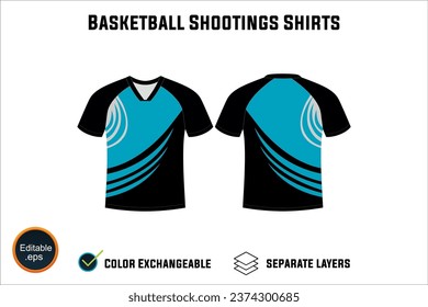 Creat Editable vector mockup artwork and sketch templates for custom designs of basketball shirt front and back, team club jersey, Design Your own men's sport kit with a white background.