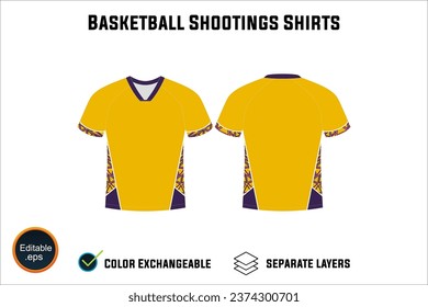 Creat Editable vector mockup artwork and sketch templates for custom designs of basketball shirt front and back, team club jersey, Design Your own men's sport kit with a white background.