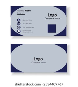 creatative modern bussiness card vactor design and template. simple double side bussiness card layout clean style.