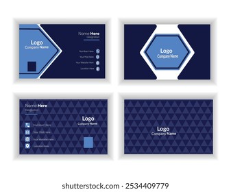design e modelo de vaso de cartão de visita moderno criativo. layout de cartão de visita simples duplo estilo limpo.
