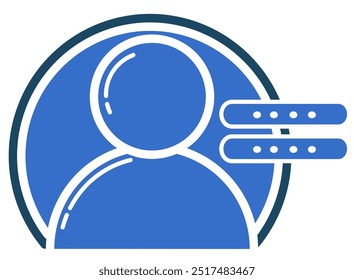 Erstellen Sie ein Konto-Icon, ein Benutzerregistrierungsformular, Login- und Passwortdaten, ein flaches Vektorgrafik zur Kontosicherheit. Teil 4