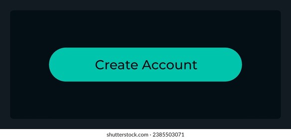 Create account UI element template. New user. Editable isolated vector dashboard component. Flat user interface. Visual data presentation. Web design widget for mobile application with dark theme