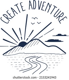 Create Adventure Minimal T-shirt Design