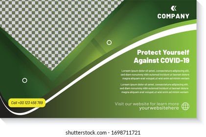 create awareness against covid-19 corona virus social media banner template.