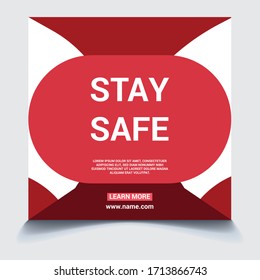 Create awareness against covid-19 corona virus social media banner template