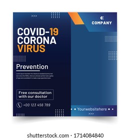 Create awareness against novel corona virus covid-19 social medial banner template