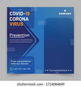 Create awareness against novel corona virus covid-19 social medial banner template