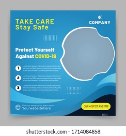 Create awareness against novel corona virus covid-19 social medial banner template