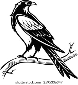 create a Bird  silhoutte vector style with white backgrund 