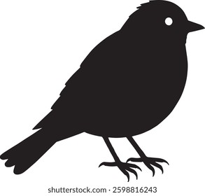 Create a Bird vector silhouette with white background