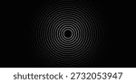 Create a bold look with a centric circle background featuring vector graphics of sound waves.