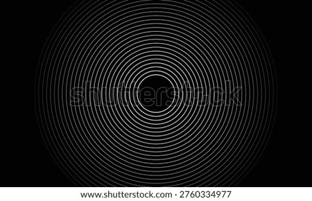 Create a bold look with a centric circle background featuring vector graphics of sound waves.

