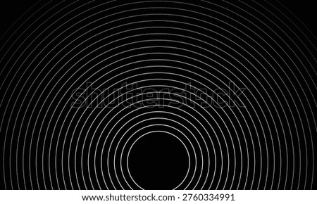 Create a bold look with a centric circle background featuring vector graphics of sound waves.

